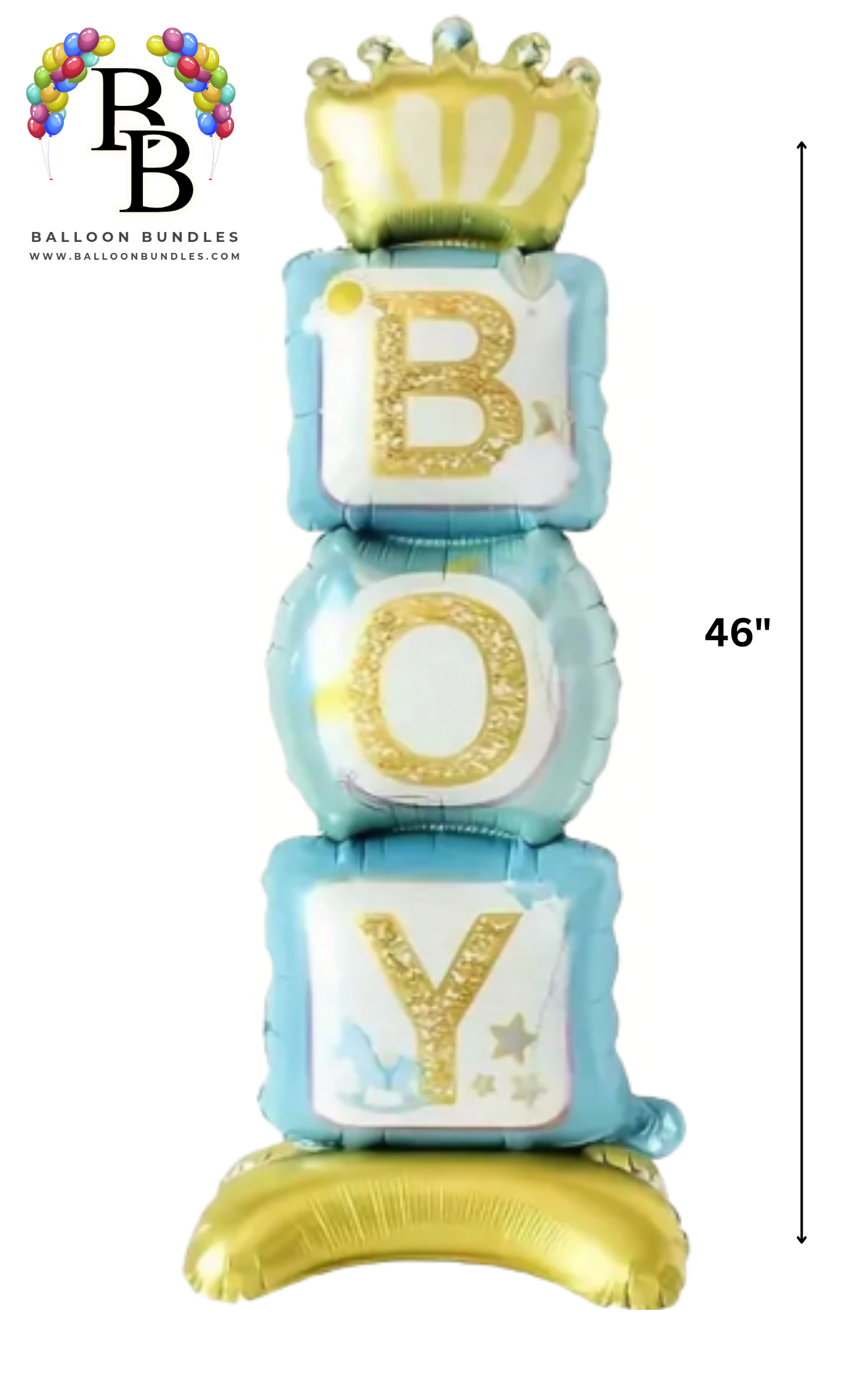 46-inch BOY Blocks Baby Balloon