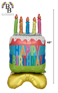 49-inch Happy Birthday Cake Balloon