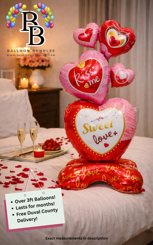 43-inch Sweet Love Heart Stack Balloon