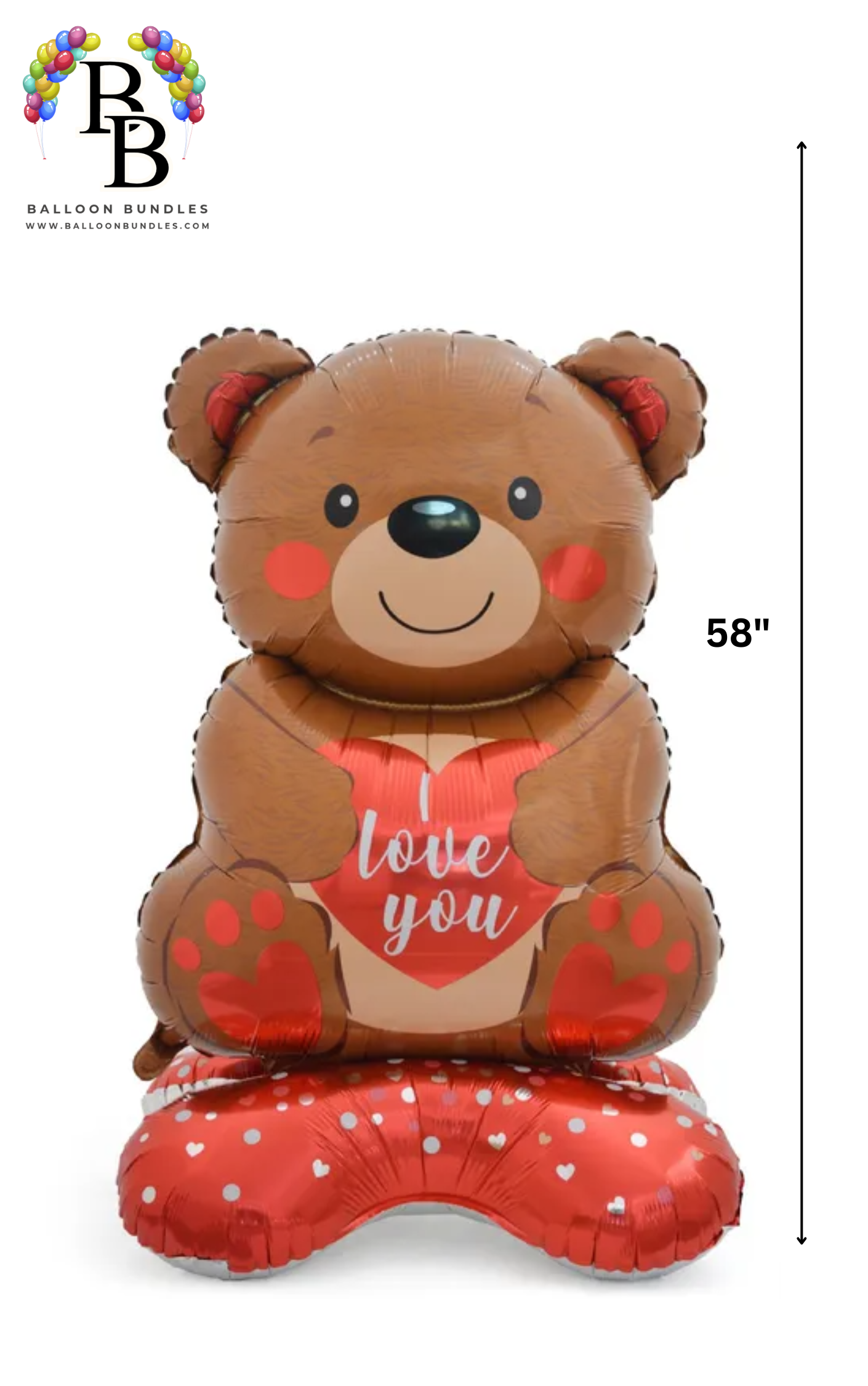 58-inch Love You Bear Balloon