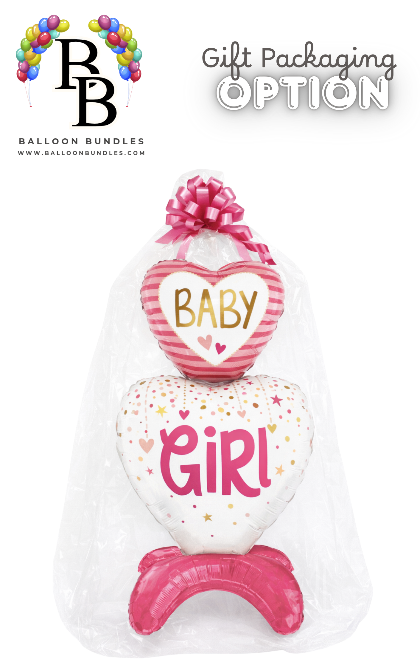 44-inch Baby Girl Heart Balloon