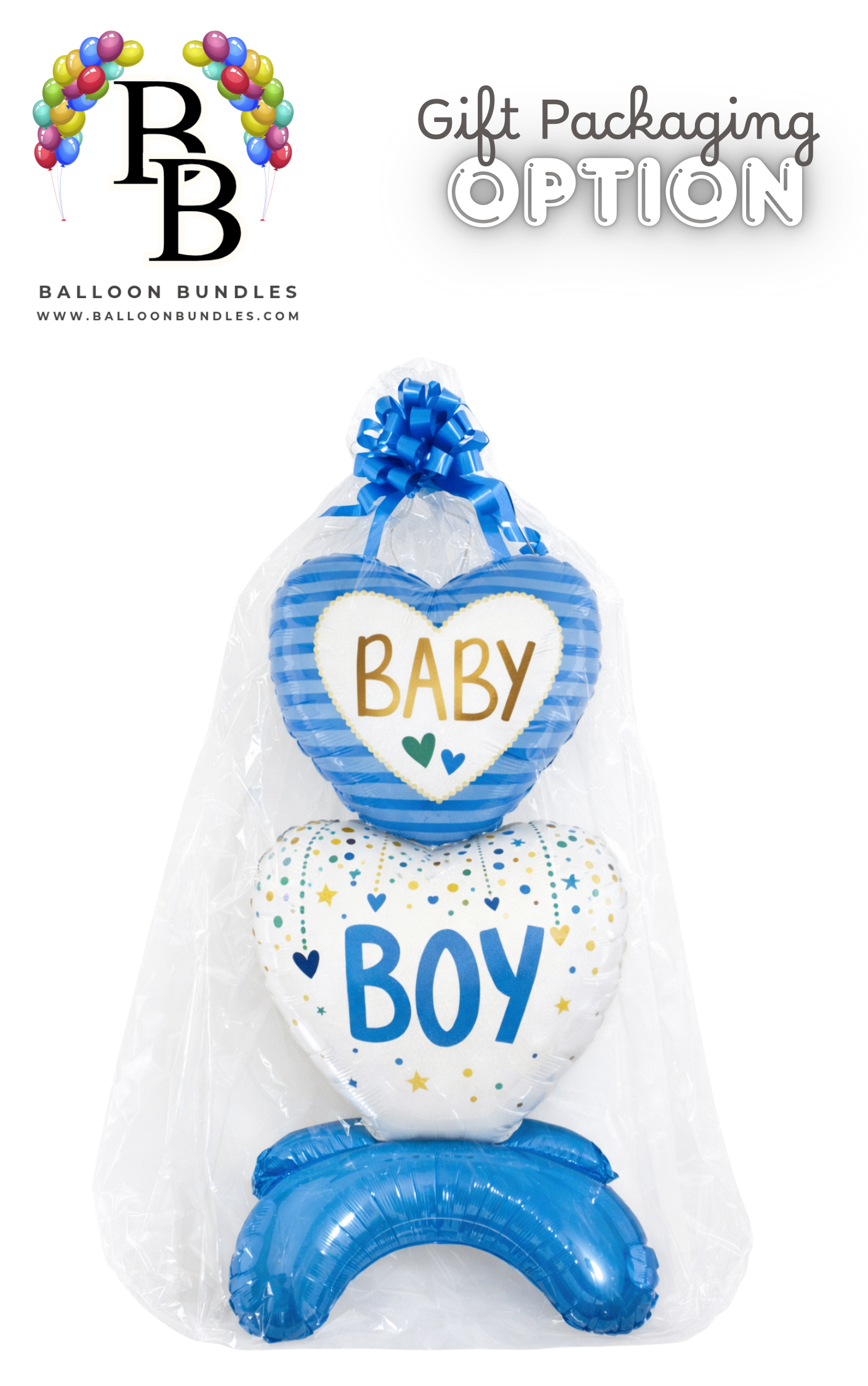 44-inch Baby Boy Heart Balloon