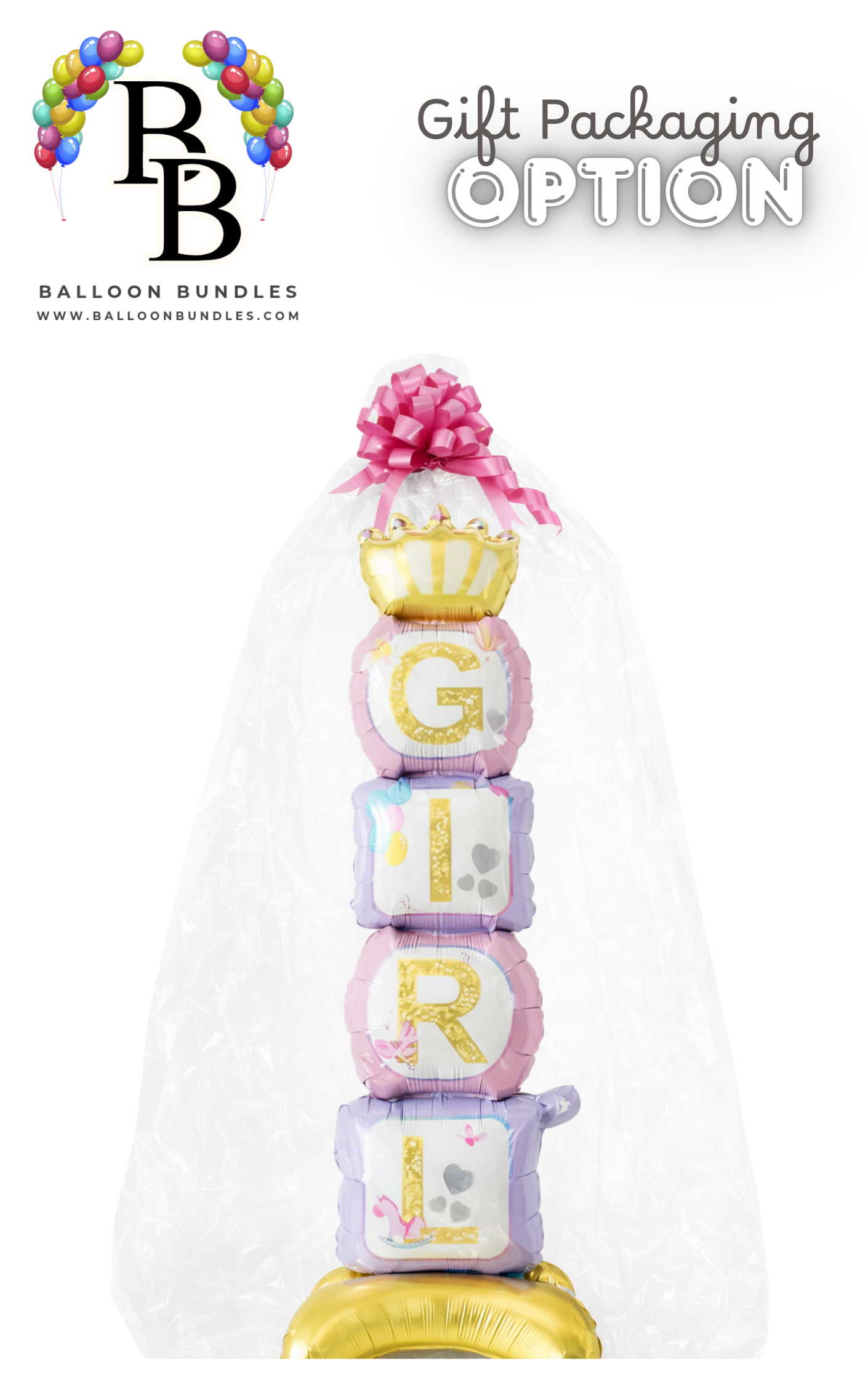 46-inch GIRL Blocks Baby Balloon