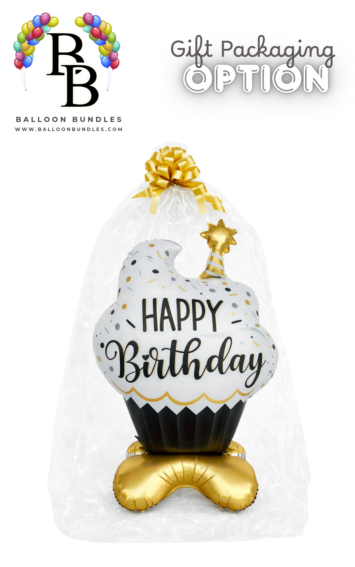 52-inch Happy Birthday Cupcake Balloon