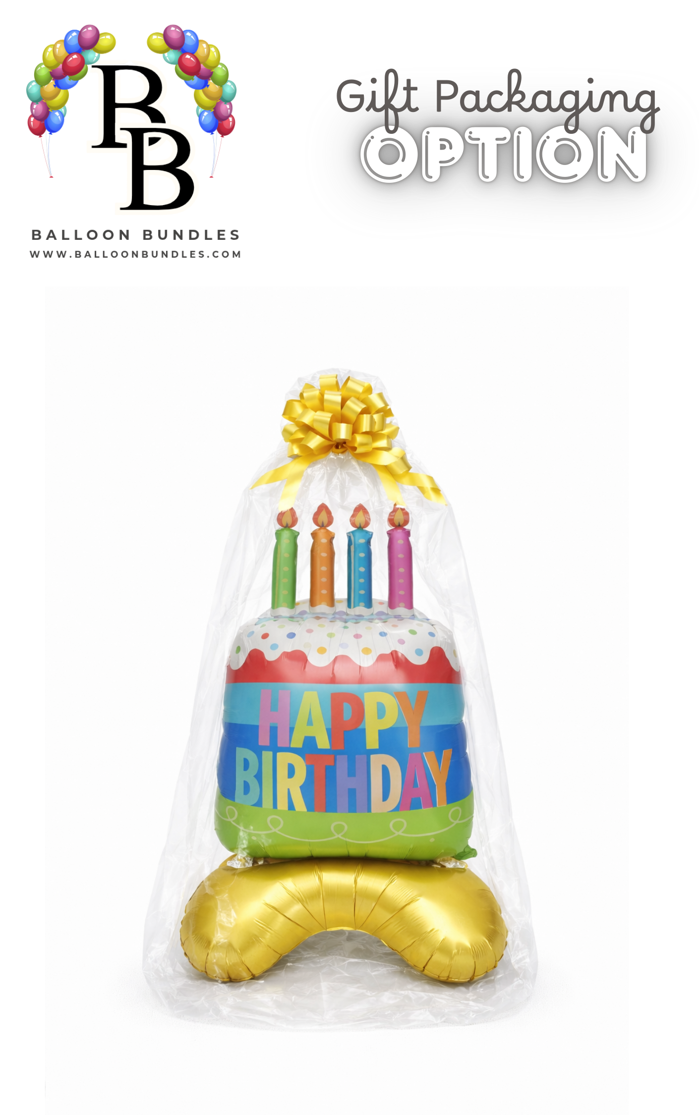 49-inch Happy Birthday Cake Balloon