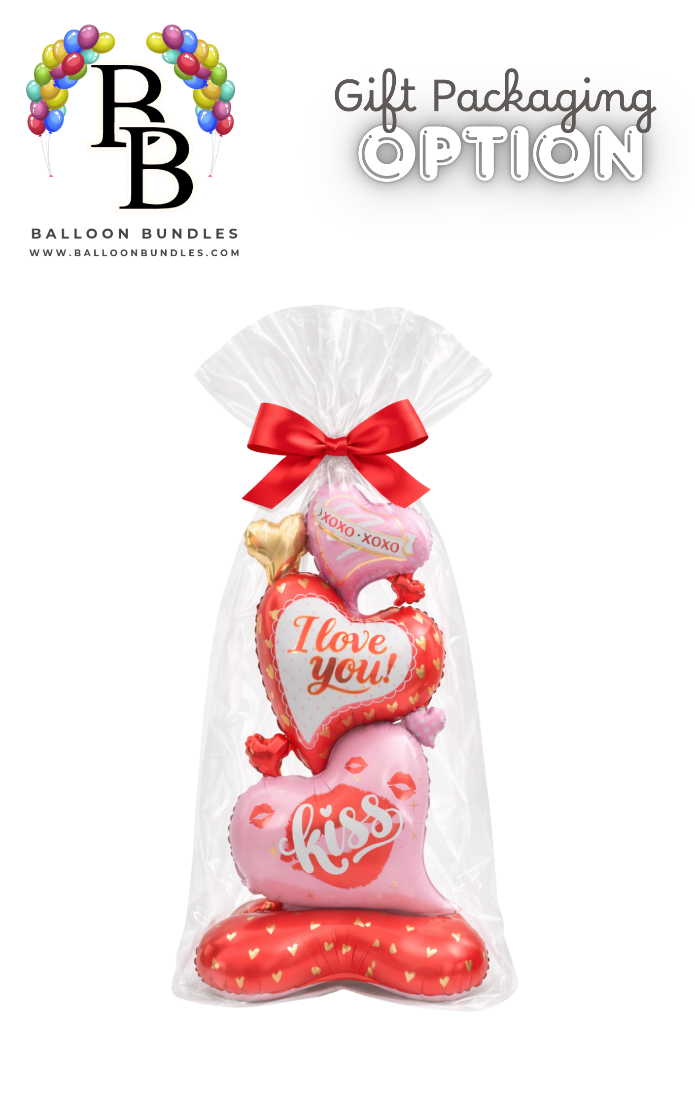 59-inch I Love You Heart Stack Balloon