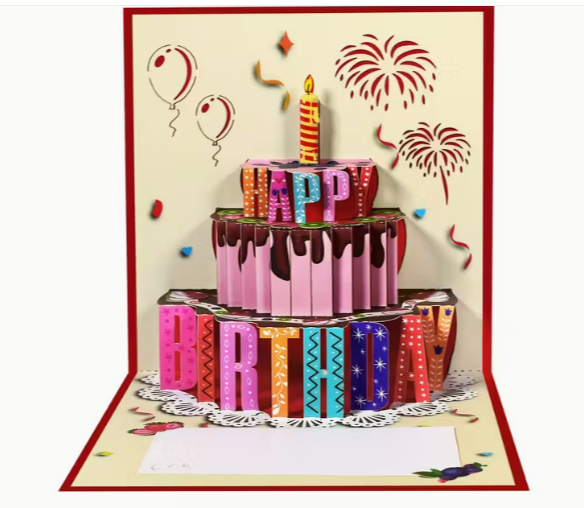 49-inch Happy Birthday Cake Balloon