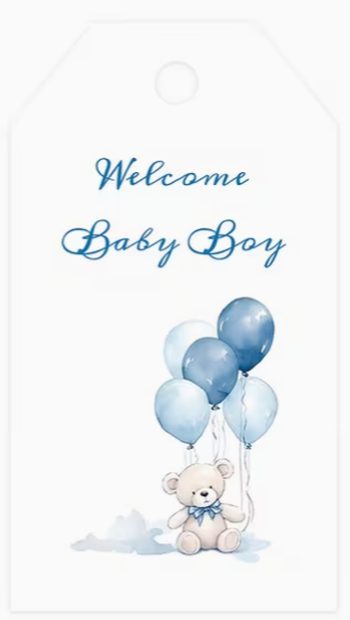 44-inch Baby Boy Heart Balloon