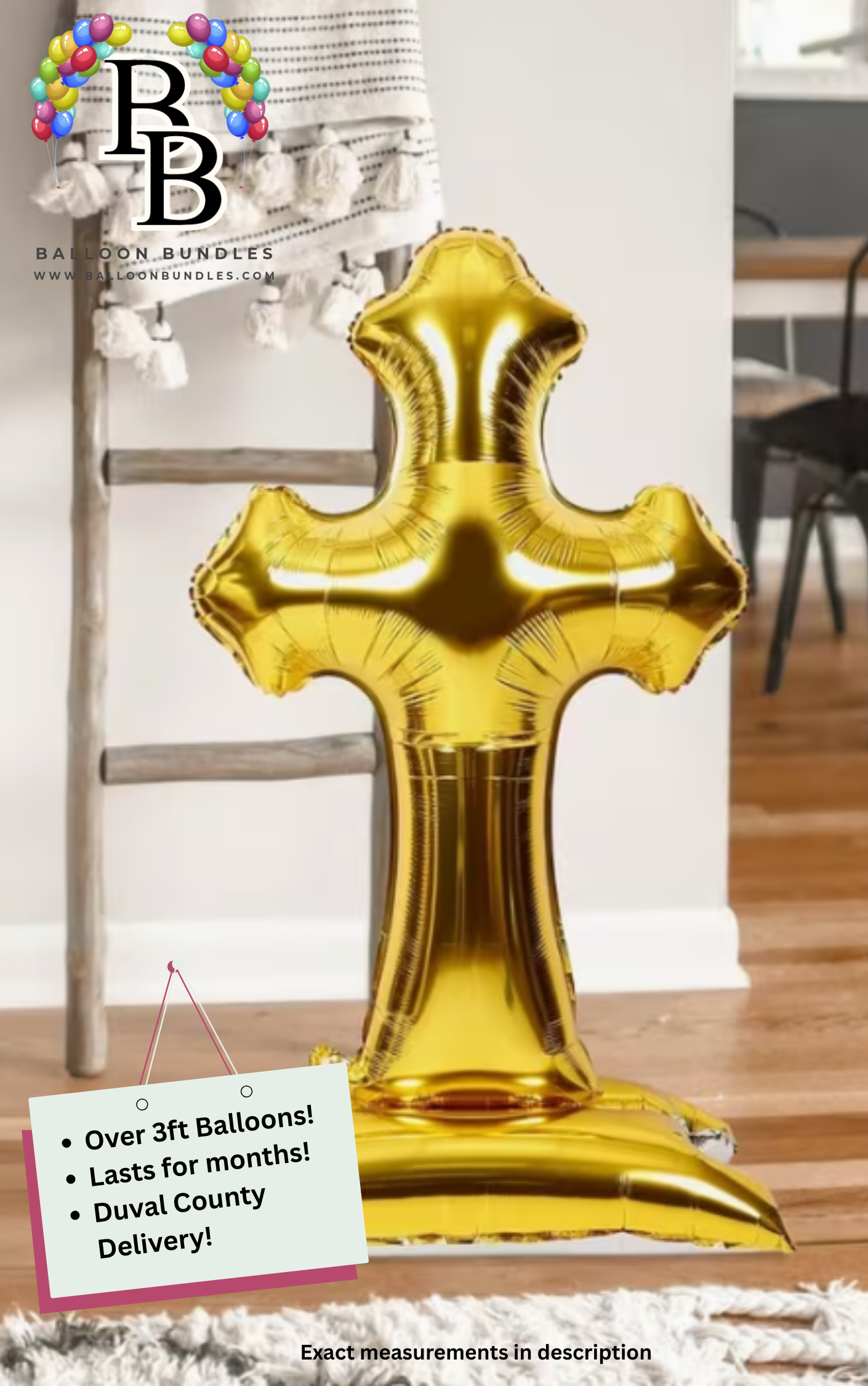 58-inch Golden Cross Balloon