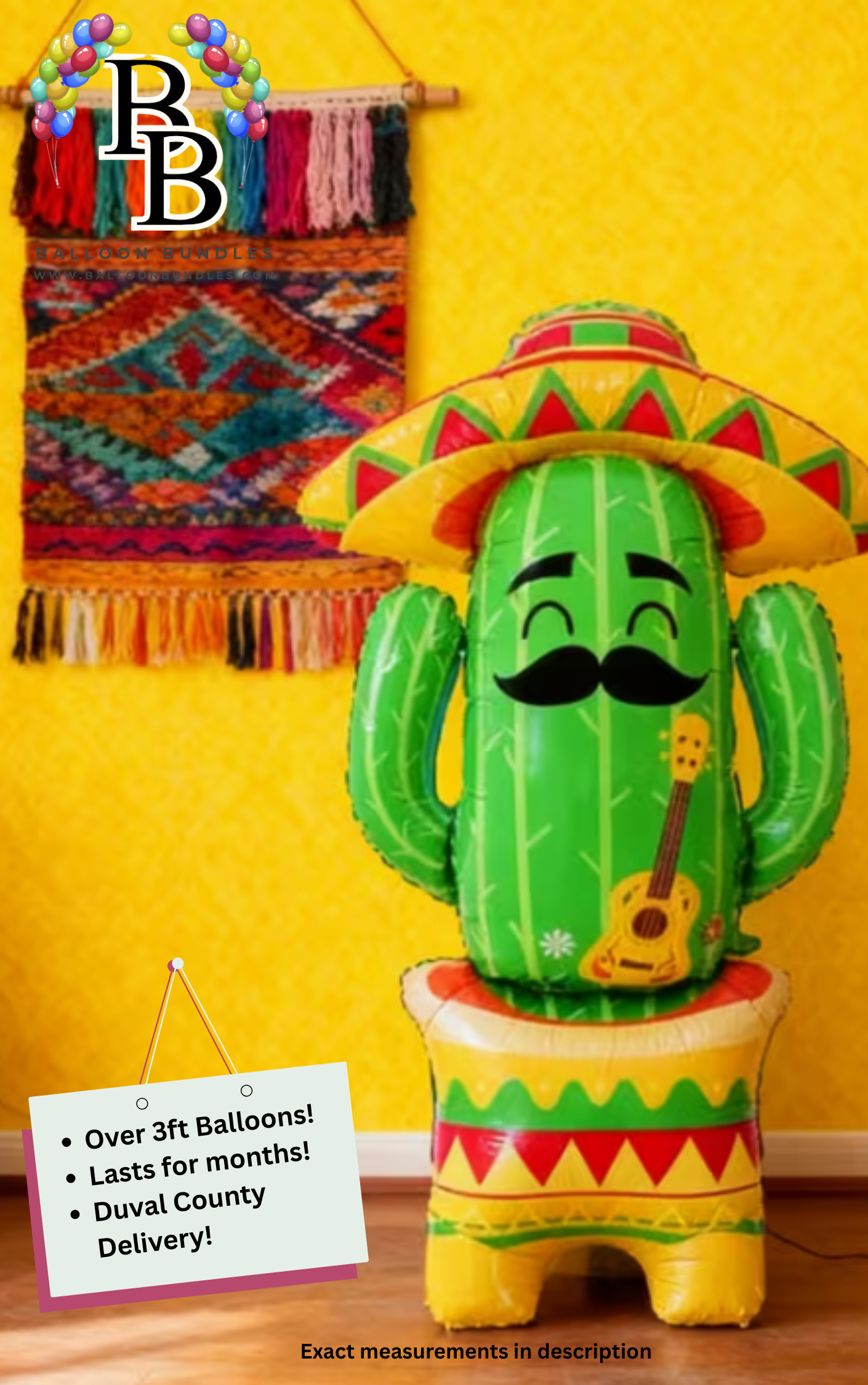 61-inch Festive Cactus Balloon