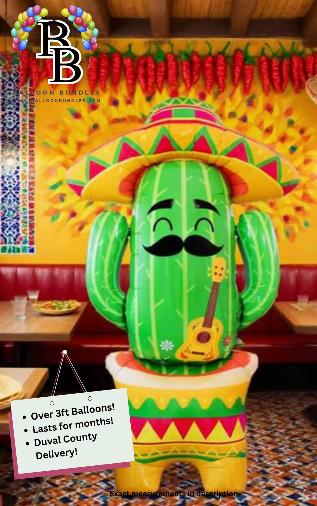 61-inch Festive Cactus Balloon